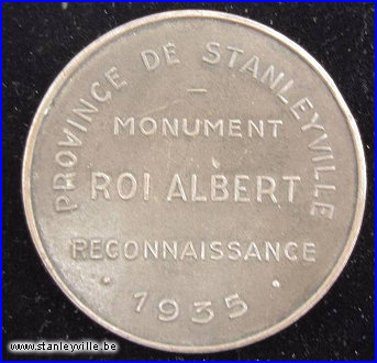 Monument Roi Albert Stanleyville bronze 50mm